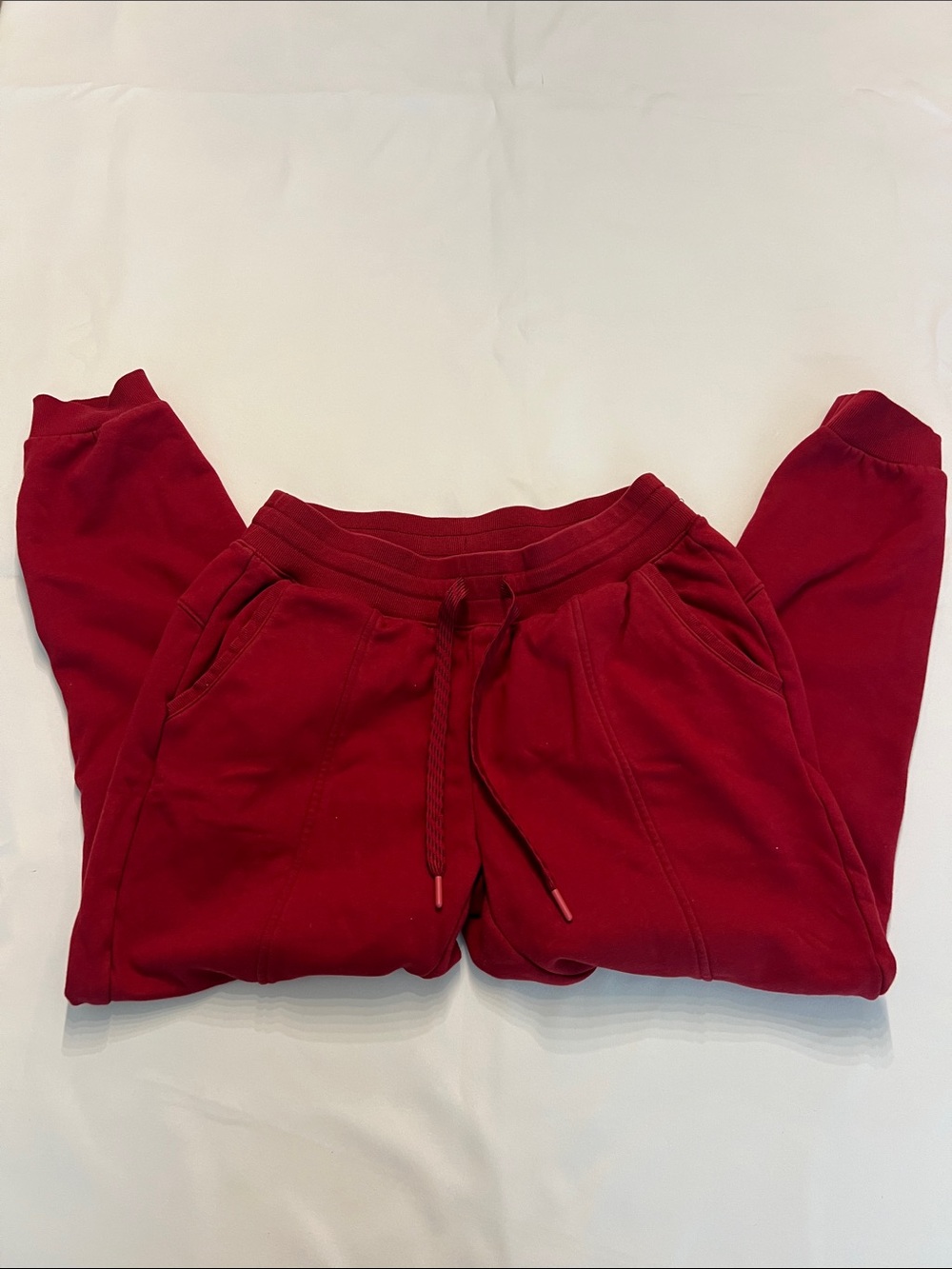 BCG Red Fleece Jogger Pants women’s medium like New